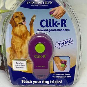 Premier Clik-R Training Clicker Tool for Dogs and Pets - Sealed Package